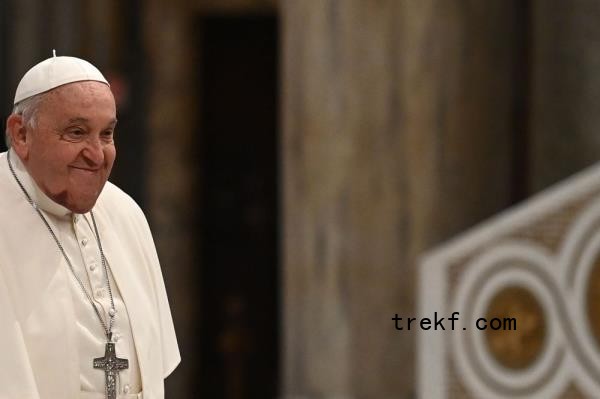 Pope Francis attends the third edition of the Living Nativity Scene of Rome of the Papal Basilica of Saint Mary Major, in Rome December 14, 2024. — AFP pic