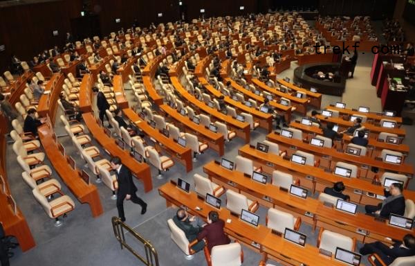 The Natio<em></em>nal Assembly's main chamber (Yonhap)